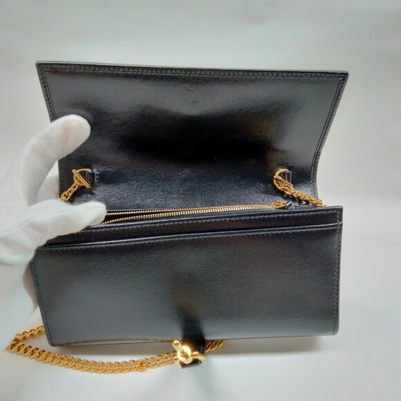 Gucci Long Wallet Black Leather 547-070925 - Picture 5 of 9